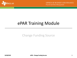 ePAR Training Module