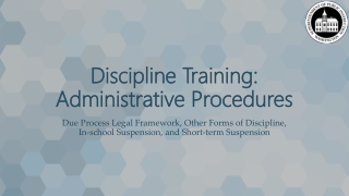 Discipline Training: Administrative Procedures