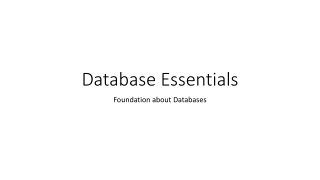 Database Essentials