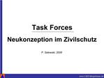 Task Forces Neukonzeption im Zivilschutz