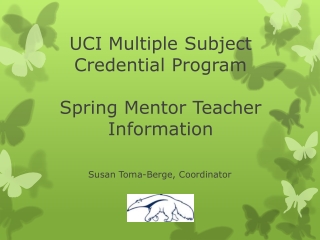 UCI Multiple Subject Credential Program Spring Mentor Teacher Information