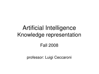 Artificial Intelligence Knowledge representation