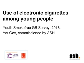 Use of electronic cigarettes among young people