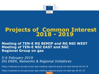 Projects of Common Interest 	2018 - 2019