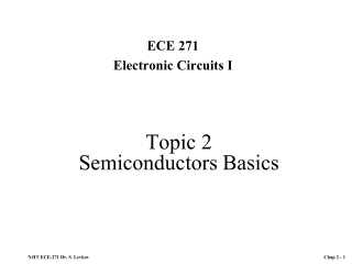 Topic 2 Semiconductors Basics