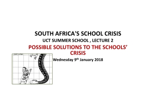 SOUTH AFRICA'S SCHOOL CRISIS