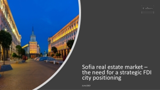 Sofia real estate market – the need for a strategic FDI city positioning June 2019