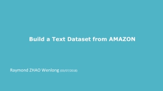 Build a Text Dataset from AMAZON