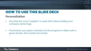 How to Use this Slide Deck