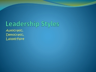 Leadership Styles