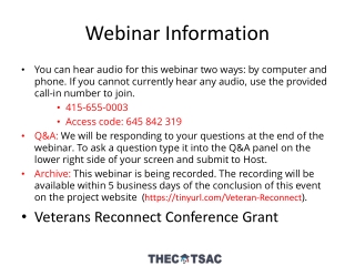 Webinar Information