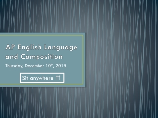 AP English Language and Composition