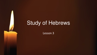 Study of Hebrews
