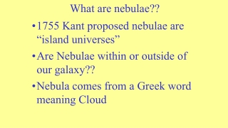 What are nebulae??