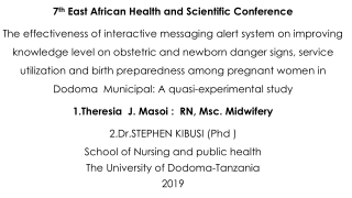 7 th East African Health and Scientific Conference