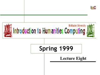 Introduction to Humanities Computing