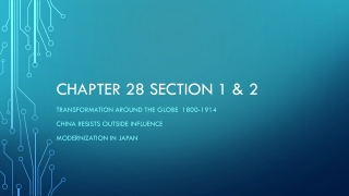 Chapter 28 section 1 &amp; 2