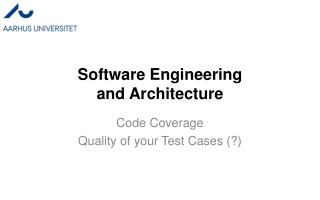 Software Engineering and Architecture