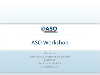 ASO Workshop