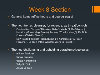 Week 8 Section