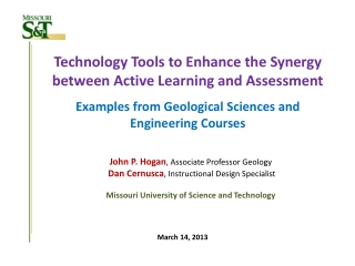 Technology Tools to Enhance the Synergy between Active Learning and Assessment