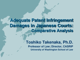 Adequate Patent Infringement Damages in Japanese Courts: Comparative Analysis