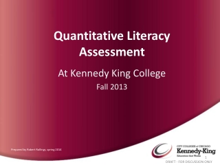 Quantitative Literacy Assessment