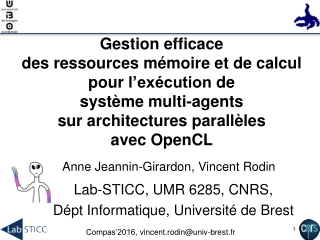 Lab-STICC , UMR 6285, CNRS, Dépt Informatique, Université de Brest