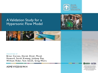 A Validation Study for a Hypersonic Flow Model