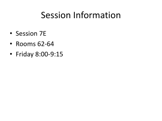 Session Information