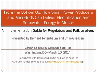 An Implementation Guide for Regulators and Policymakers