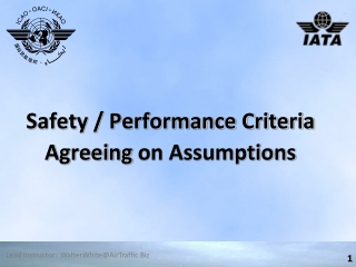 Safety / Performance Criteria Agreeing on Assumptions