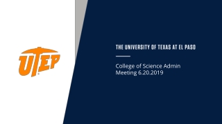 College of Science Admin Meeting 6.20.2019