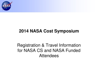 2014 NASA Cost Symposium