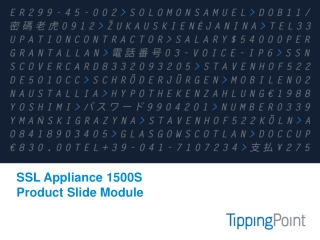 SSL Appliance 1500S Product Slide Module