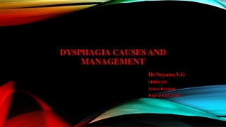 Dysphagia causes and management