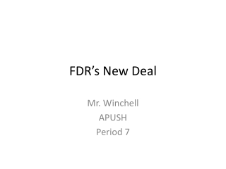 FDR’s New Deal