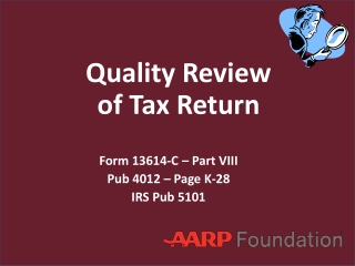 Quality Review of Tax Return