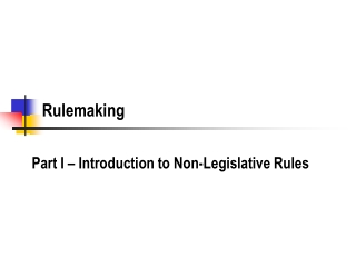 Rulemaking