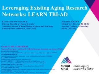 Grant # 1 R01 AG061028-01 National Institutes of Health (NIH)/National Institute on Aging (NIA)