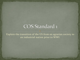 COS Standard 1