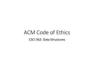 ACM Code of Ethics