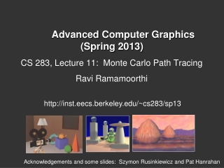 Advanced Computer Graphics (Spring 2013)