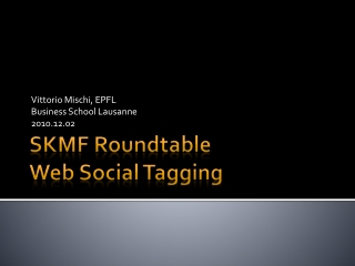 SKMF Roundtable Web Social Tagging