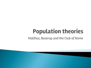 Population theories