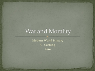 War and Morality