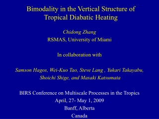 Bimodality in the Vertical Structure of Tropical Diabatic Heating