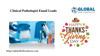 Clinical Pathologist Email List, Clinical Pathologist Email Leads