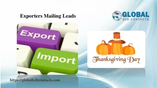 Exporters Mailing Leads