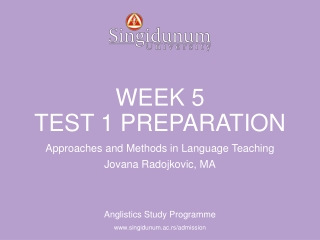 WEEK 5 TEST 1 PREPARATION